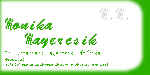 monika mayercsik business card